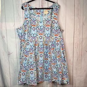 Modcloth 4x Forest Friends Deer Floral A Line Retro Dress Woodland Cottage